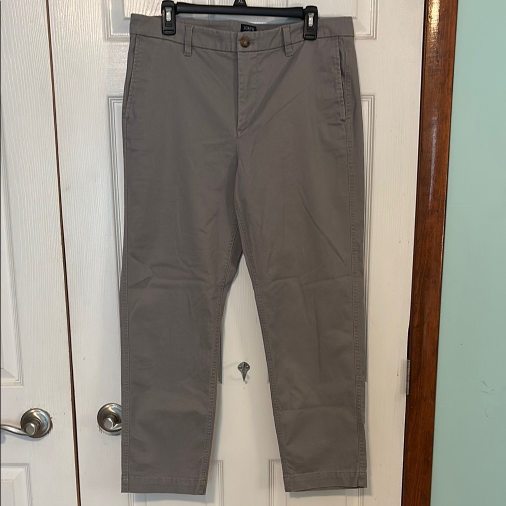 J.Crew High-Rise Girlfriend Chino Pants - Classic Gray